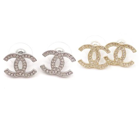 chanel double c earrings replica|authentic chanel cc logo earrings.